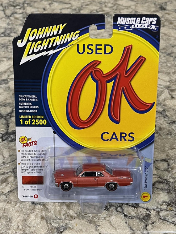 Johnny Lightning Sunfire Red Poly 1964 Pontiac GTO 1/64 JLMC032 B