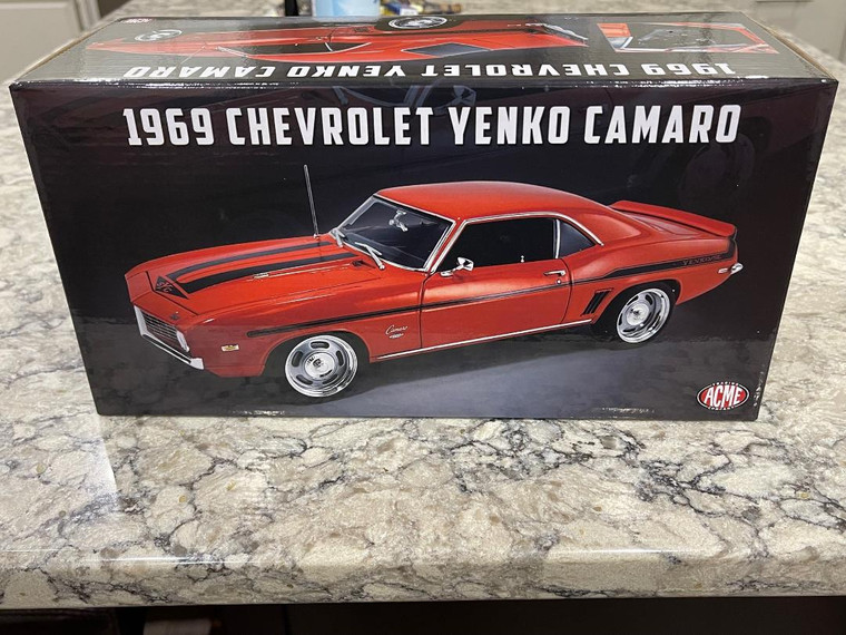 ACME 1969 Chevrolet Yenko Camaro Hugger Orange with Black Stripes 1/18 1 of 546 FREE SHIPPING