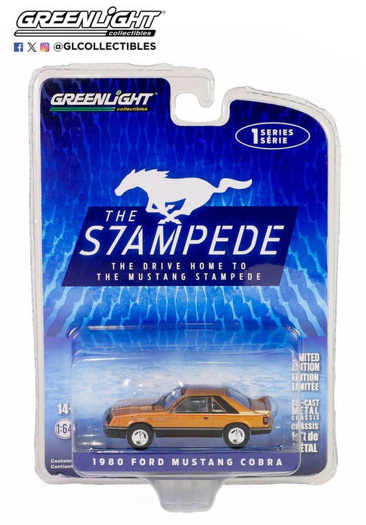 Copy of Greenlight Mustang Stampede Series 1 1980 Ford Mustang Cobra Dark Chamois 1/64