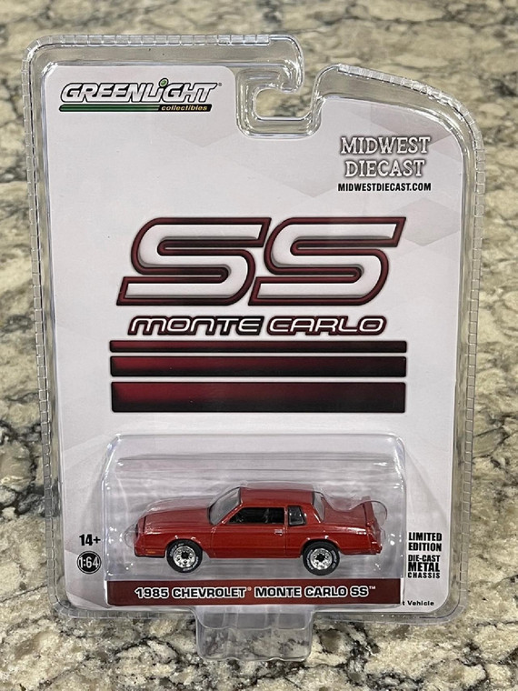 Mini Case of 12 Greenlight 1985 Chevy Monte Carlo SS Burgundy Candy Apple Red 1/64 Exclusive