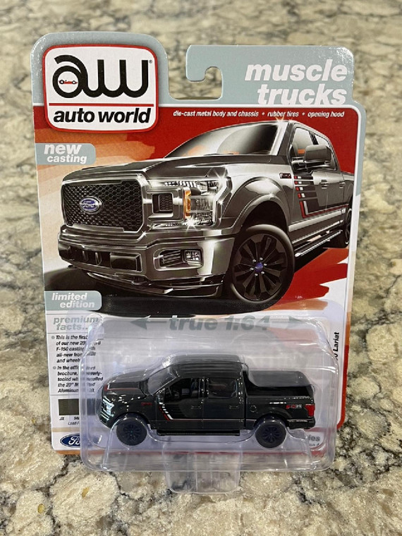 Auto World Premium 2020 Ford F-150 Lariat Truck Lead Foot Gray 1/64 AW64332 A