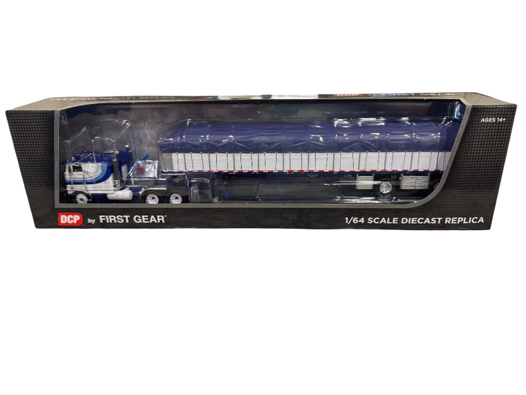 DCP Peterbilt Model 352 Sleeper & Flatbed Trailer Covered Wagon 1/64 60-2057  FREE SHIPPING