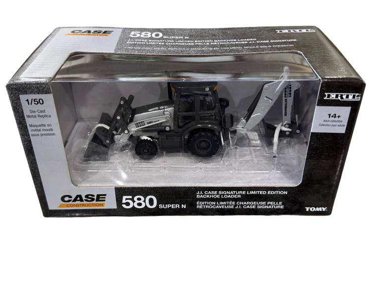 ERTL Prestige Case 580 Super N Backhoe Loader Silver Edition 1/50 ZFN44521 ERTL Prestige Case 580 Super N Backhoe Loader Silver Edition 1/50 ZFN44521