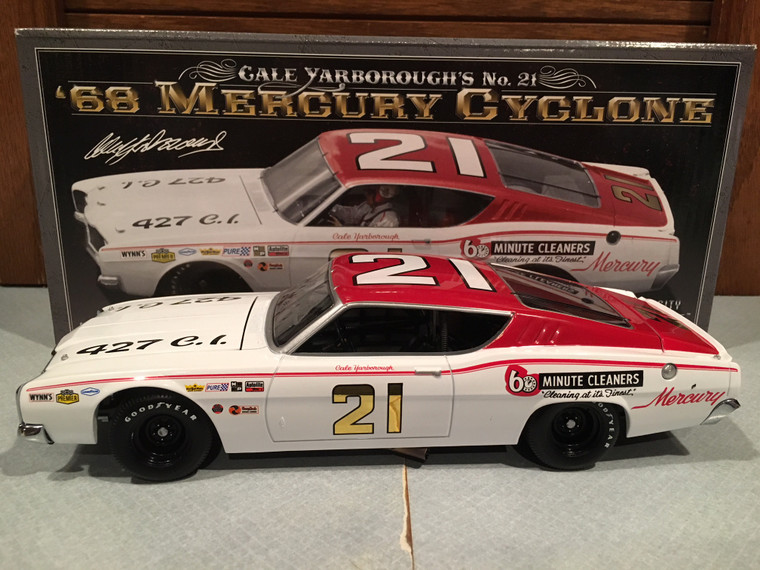 Autographed University of Racing 1968 Cale Yarborough #21 Mercury Cyclone 1/24