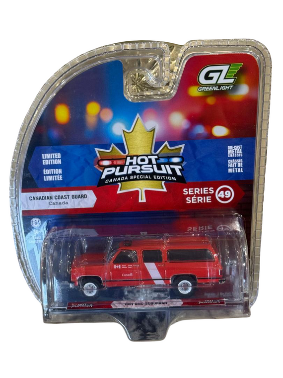 Greenlight Hot Pursuit 1991 GMC Suburban - Canada Coast Guard 1/64