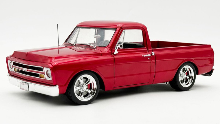 1_PREORDER: ACME 1967 Chevrolet C-10 Custom - Showtime Candy Red 1/18