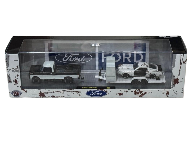 M2 Machines Auto Haulers 92 1972 Ford F-250 Ranger 4 x 4 & 1968 Mustang Set 1/64