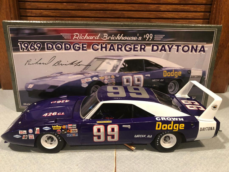 Autographed University of Racing 1969 Richard Brickhouse 99 Charger Daytona 1/24