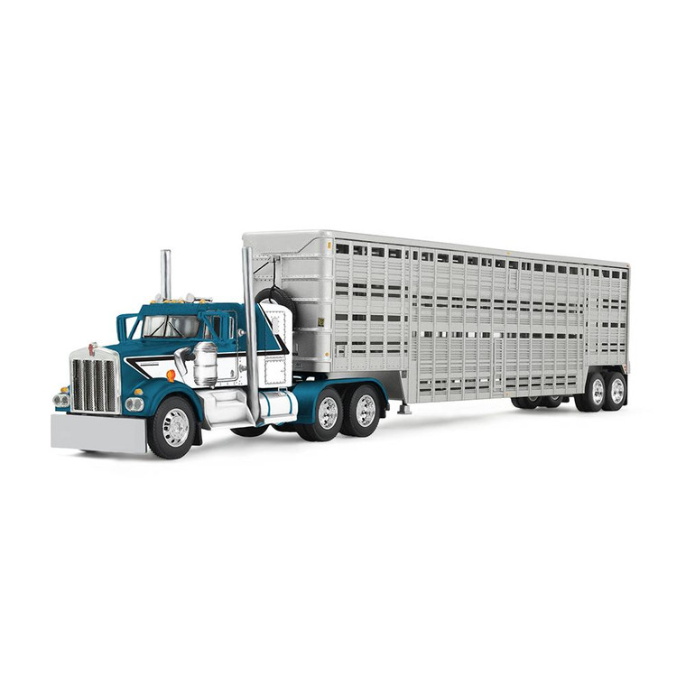 DCP Kenworth W900A Sleeper & 45' Wilson Vintage Livestock Trailer 1/64 60-2136 FREE SHIPPING