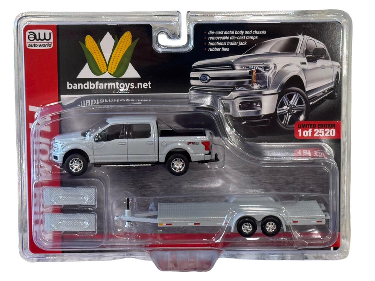 Auto World B & B Farm Toys Exclusive 2019 F-150 with Trailer 1/64 1 of 2520
