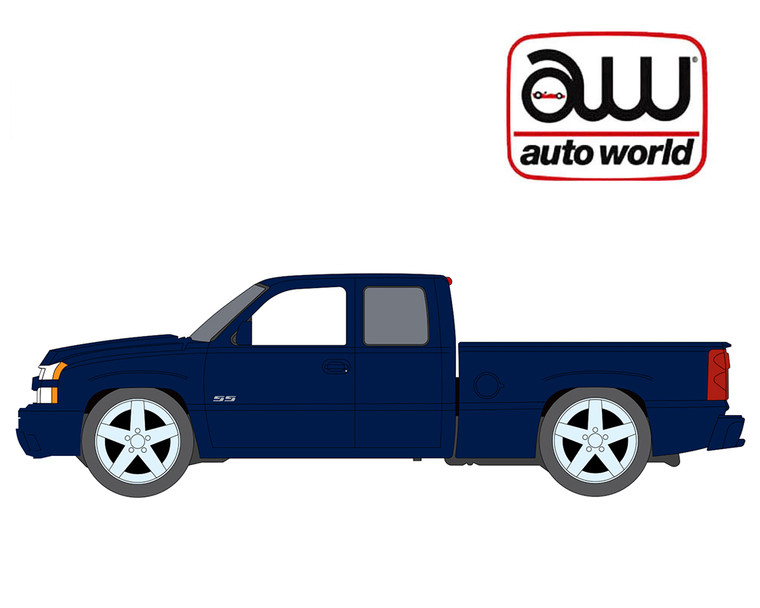 1_PREORDER Auto World 2003 Chevy Silverado SS NEW CASTING Arrival Blue