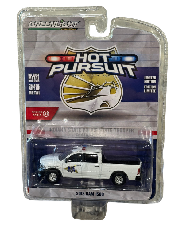 Greenlight Hot Pursuit 2018 Ram 1500 Indiana State Police 1/64