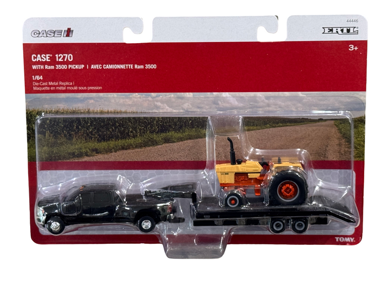 ERTL Case 1270 Desert Sunset Tractor with RAM Dually Pickup Truck 1/64 ZFN44446