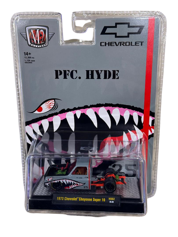 Mini Case of 12  M2 Machines 1973 Chevrolet Cheyenne Super 10 PFC. HYDE Shark Face 1/64