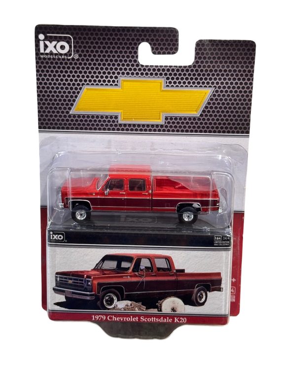 Mini Case of 12 IXO 1979 Chevrolet Scottsdale K20 - Carmine Red & Dark Carmine Red 1/64 IA64013