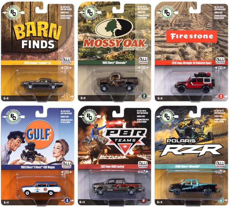 Auto World Big Country Collectibles 2025 6 Piece Set 1/64