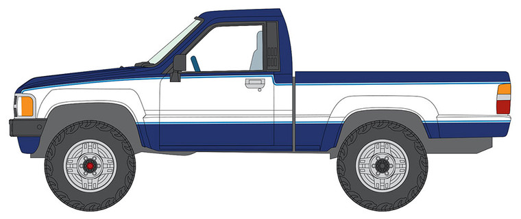 1_PREORDER Auto World 1984 Toyota SR5 Dark Blue Metallic & White 1/64