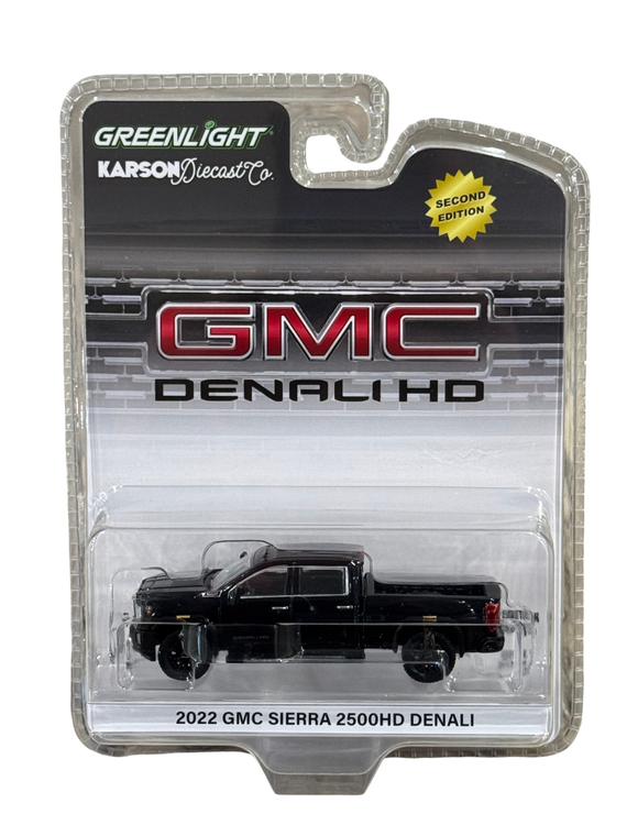 Greenlight Karson 2nd Edition 2022 GMC Sierra DENALI 2500HD Black 1/64 51703-A