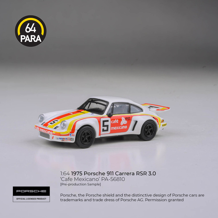 1_PREORDER Paragon Para64 1974 Porsche 911 3.0 RSR 'Café Mexicano' LHD 1/64 PA-56810