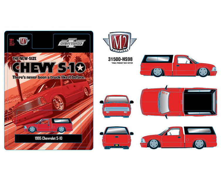 1_PREORDER  M2 Machines 1:64 1995 Chevrolet S10 with Camper Shell Special Edition – Hobby Exclusive 31500-HS98
