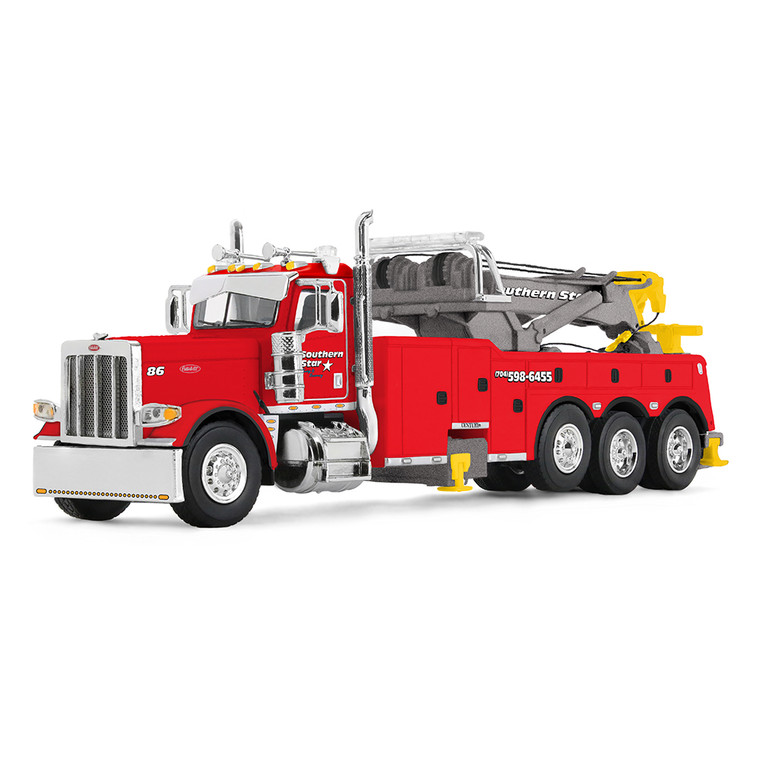 1_PREORDER DCP 60-2469: Southern Star Peterbilt Model 389 Day Cab with Miller Century Model 1150 Rotator Wrecker 1/64