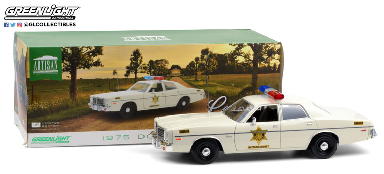 Greenlight Artisan Collection 1975 Hazzard County Sheriff Dodge Coronet 1/18