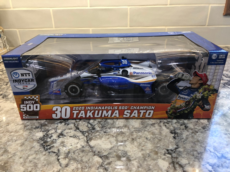Greenlight 2020 Takuma Sato Indianapolis 500 Champion 1/18 In Stock
