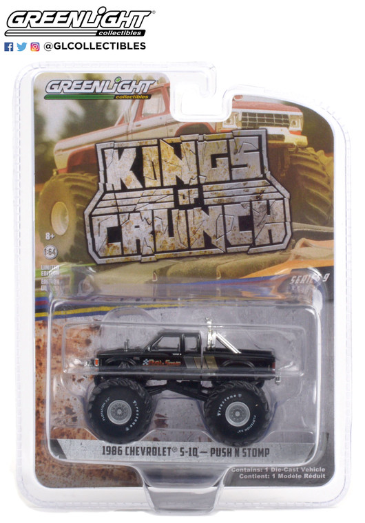 Greenlight Kings of Crunch 1986 Chevrolet S-10 Push N Stomp 1/64 49090-B