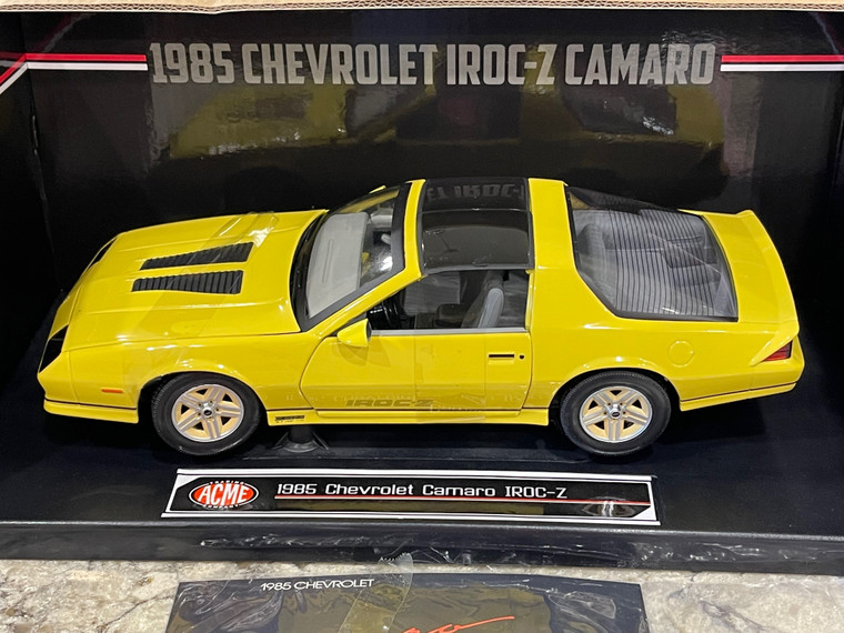 ACME Exclusive Sun Star 1985 Chevy Camaro IROC Z Yellow 1/18 Camaro Ad Car FREE SHIPPING