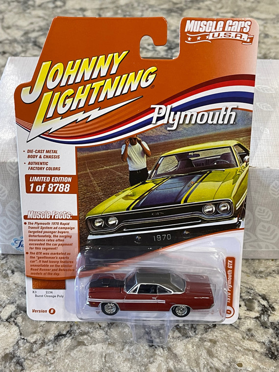 Johnny Lightning 1970 Plymouth GTX Burnt Orange Poly 1/64