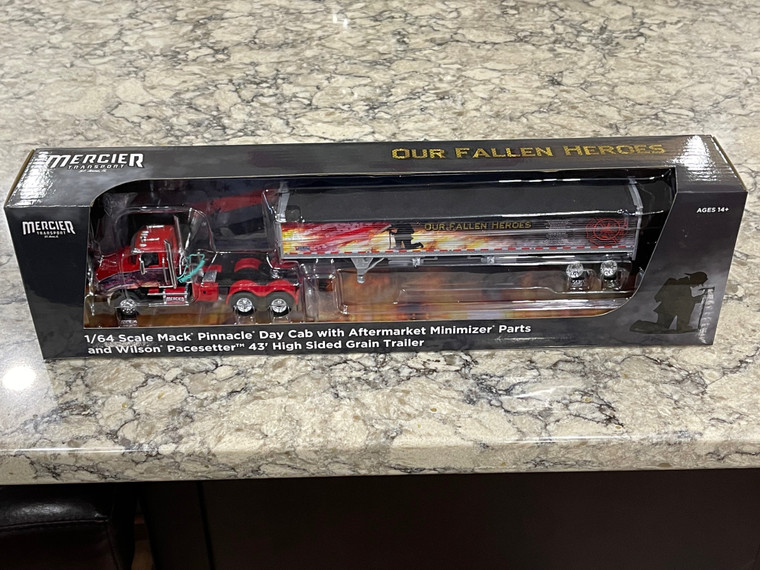 DCP Mercier Transport Our Fallen Heroes Mack & Wilson Grain Trailer 1/64 FREE SHIPPING