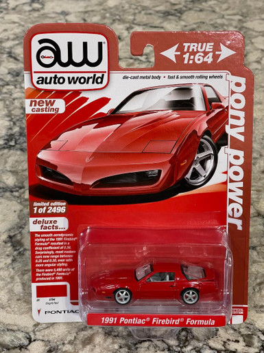 オートワールド　ポンティアック 1991 Pontiac Firebirdレッド 1991 Auto World Firebird 1/64