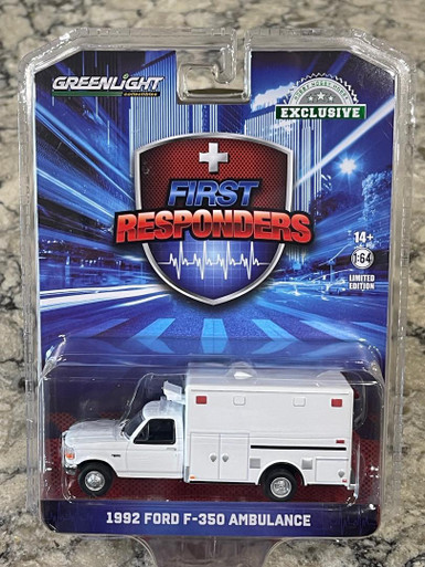 Miniature Ford F-350 FDNY Ambulance 1998 Greenlight 1:64 - Neuve, Modèle Collection