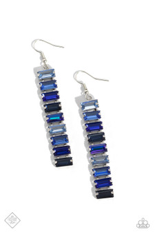 Superbly Stacked Blue Paparazzi Earrings