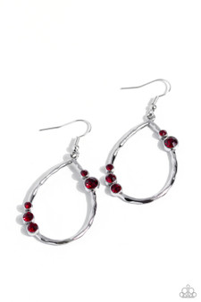 Shop Till You DROPLET Red Paparazzi Earrings