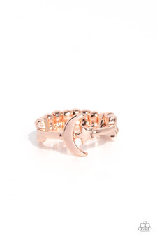 Astral Allure Rose Gold Paparazzi Ring