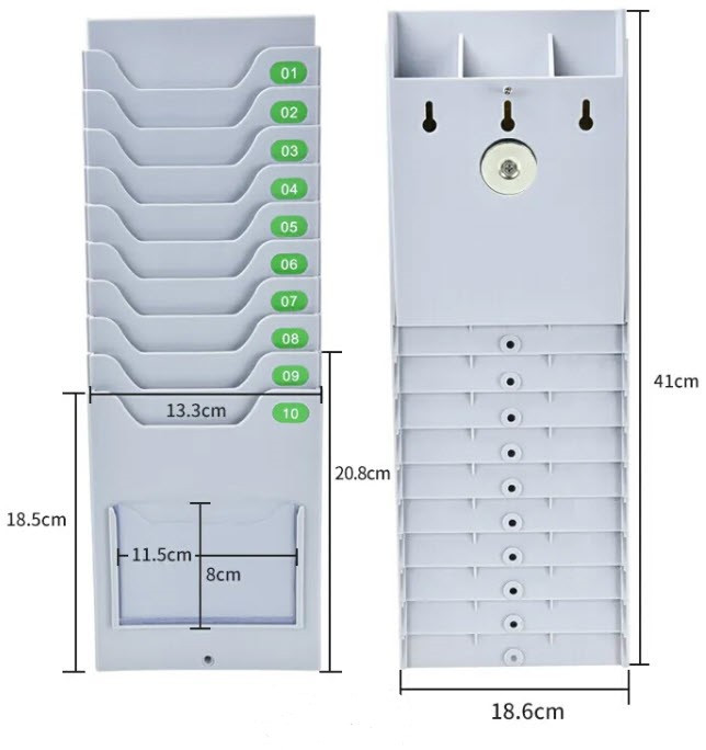 Countertop Time Card Racks Timecard Rack (10 slot)