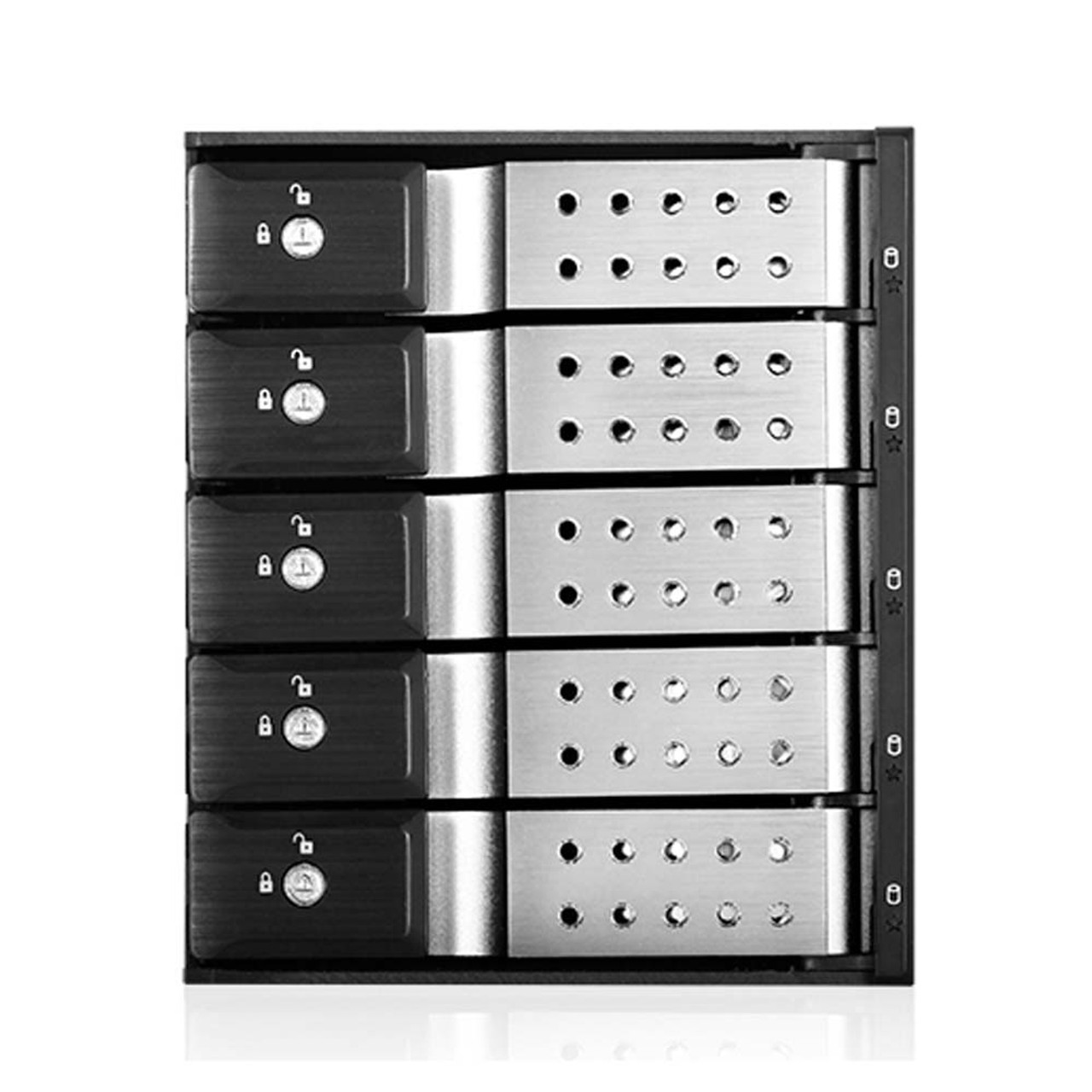 iStarUSA BPN-DE350HD-SILVER Trayless 3X 5.25 to 5X 3.5 12Gb/s HDD Hot-swap  Rack