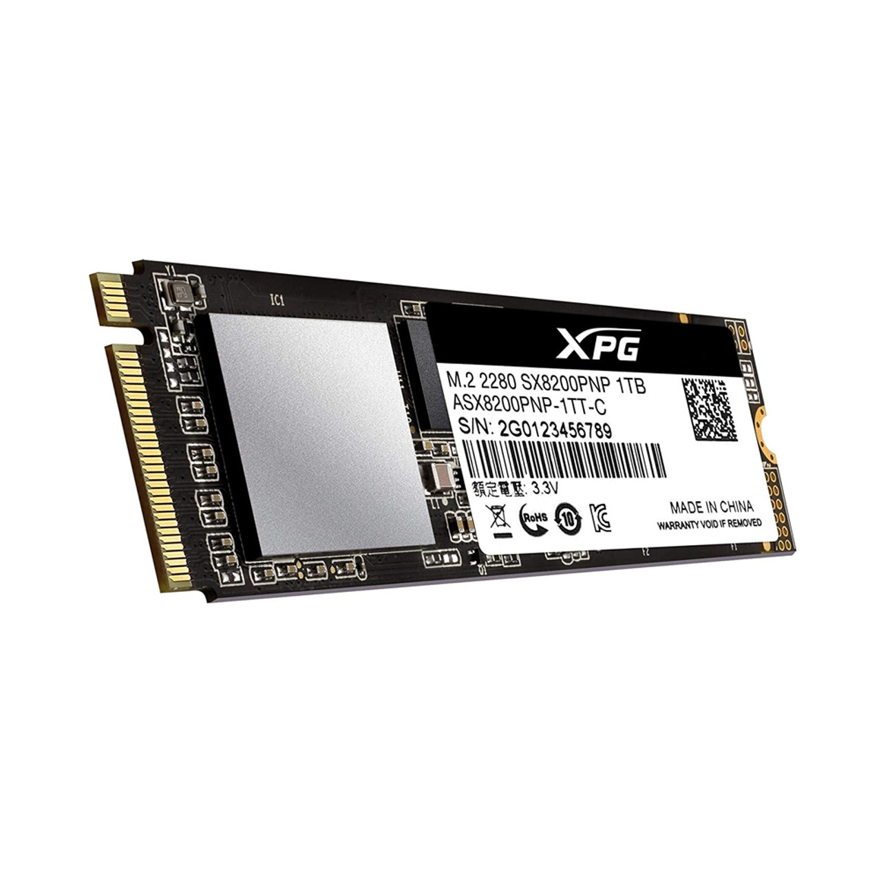 XPG ASX8200PNP-1TT-C SX8200 Pro 1TB 3D NAND PCIe NVMe Gen3x4 M.2