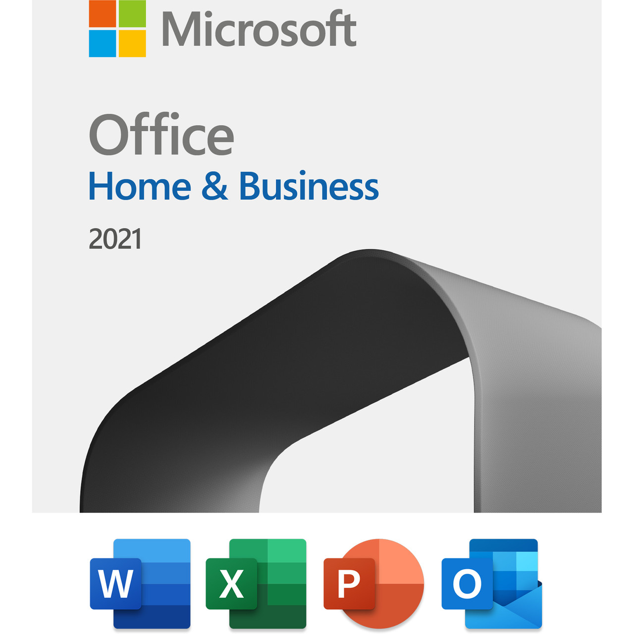 Microsoft Office Home & Business 2021 ,One Time Purchase, 1 Device ,  Windows 10 PC/Mac Keycard T5D-03518