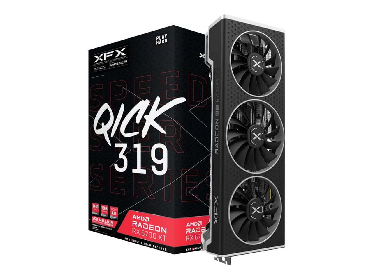 XFX RX-67XTYPBDP SPEEDSTER QICK319 AMD Radeon™ RX 6700XT BLACK