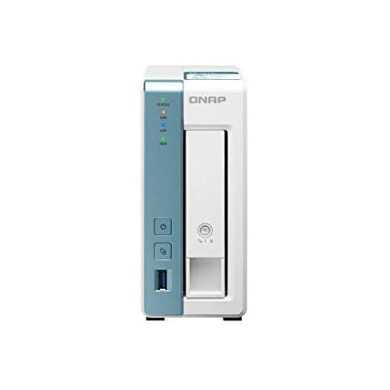 QNAP TS-131K-US 1-Bay Personal Cloud NAS for Backup and Data Sharing.  Annapurna Labs 4-core 1.7GHz, 1GB RAM