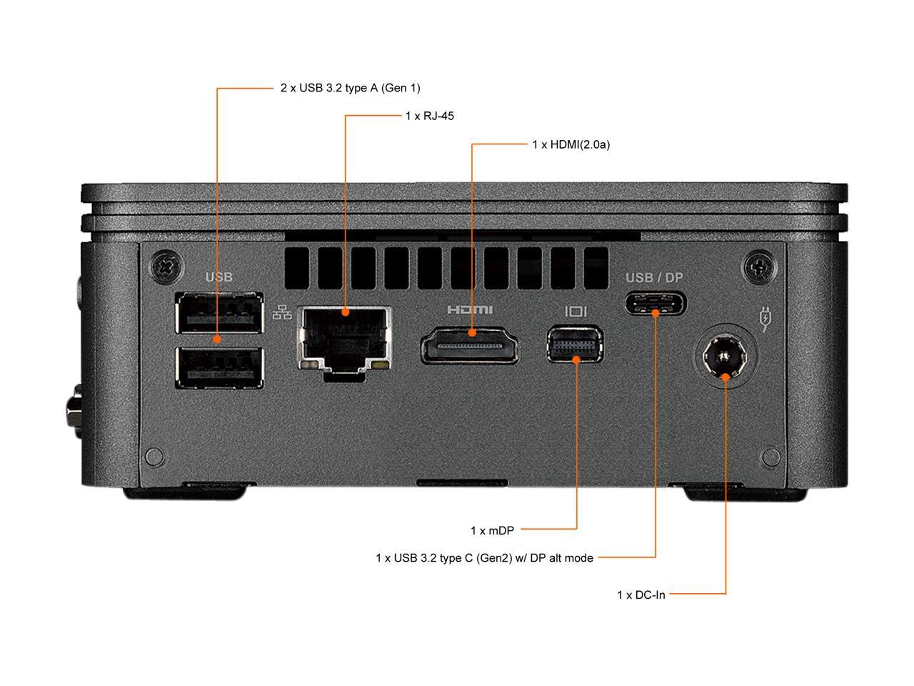 Gigabyte BRIX GB-BRR7H-4800-BWUS Ultra Compact PC Kit (AMD Barebone AMD,  Include AMD RYZEN R7-4800U CPU)