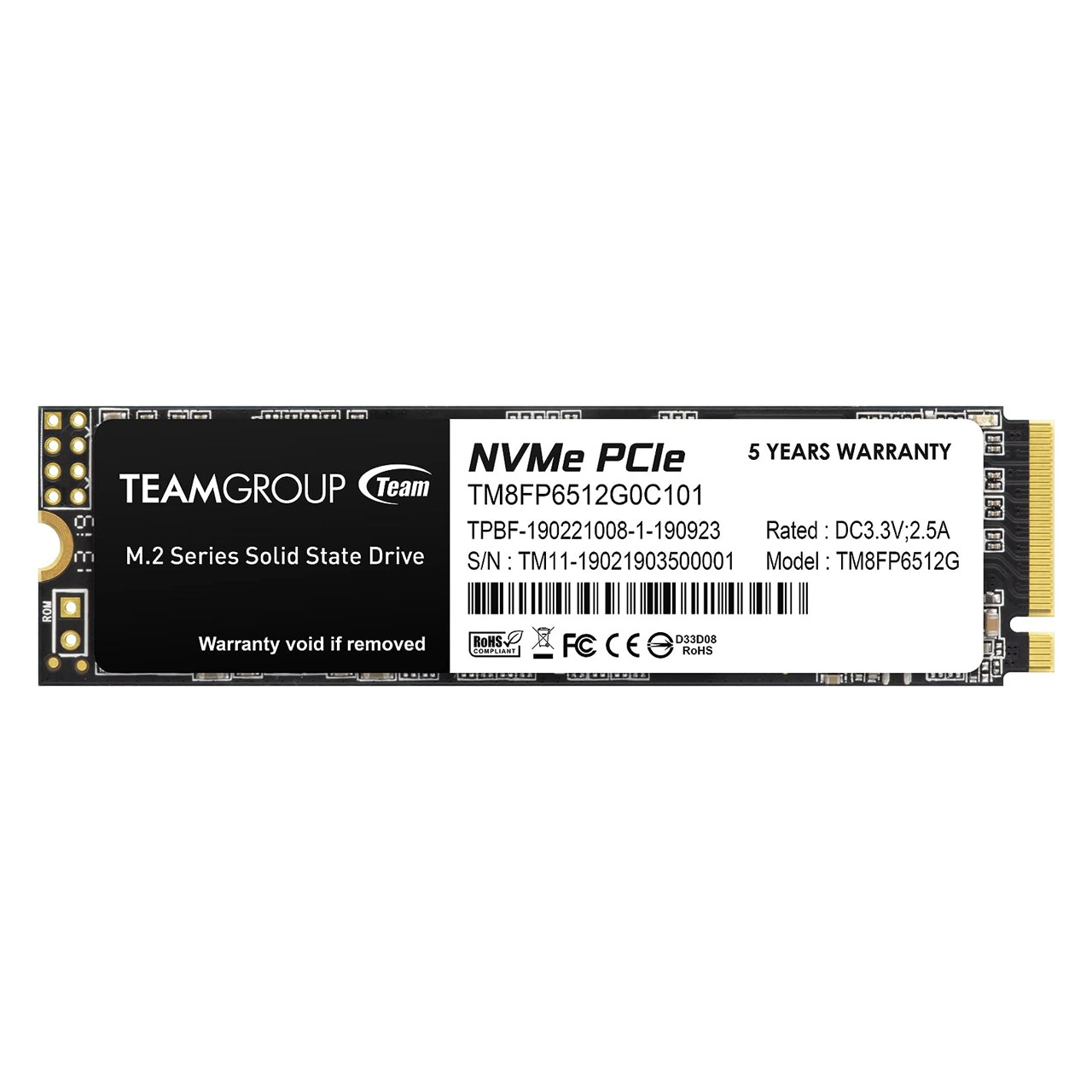 TEAMGROUP MP33 512GB SLC Cache 3D NAND TLC NVMe 1.3 PCIe Gen3x4 M
