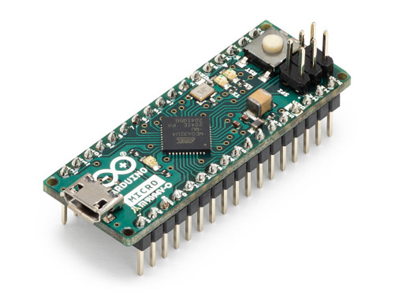 Arduino Micro withmicro USB connection, an ICSP Headers microcontroller ...