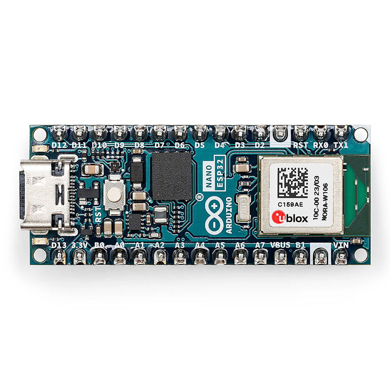 Arduino Nano ESP32 with headers ESP32-S3, USB-C, Wi-Fi, Bluetooth