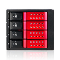 iStarUSA BPN-DE340SS-RED 3x5.25 to 4x3.5 SAS Cage Red