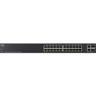 Cisco Remanufactured SF220-24P Smart Switch with 24 Fast Ethernet Plus 2 Gigabit Ethernet Uplink Plus 180W PoE