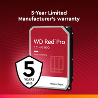 WD 22TB Red Pro NAS Internal Hard Drive HDD - 7200 RPM, SATA 6 Gb/s, CMR, 512 MB Cache, 3.5" (WD221KFGX)