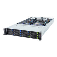 Gigabyte 2U Rack Server Barebone- Intel Gen4/Gen5 Intel Xeon Scalable,  Dual CPU, 12+2 Gen4 NVMe/SATA/SAS Bays (R283-S90 rev. AAE1)
